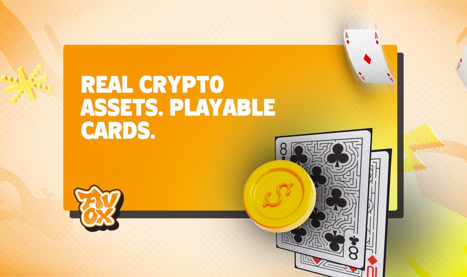 Real crypto assets. Playable cards.